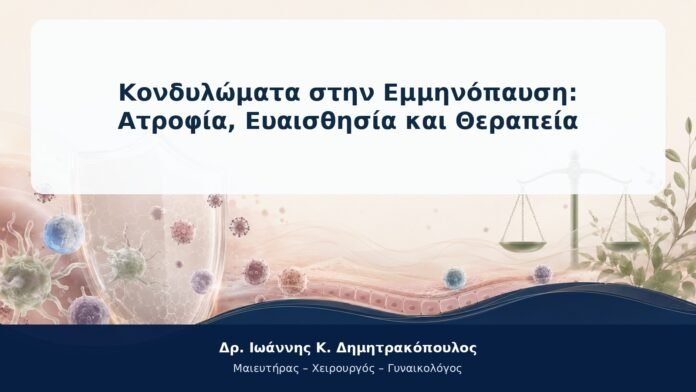 Κονδυλώματα στην Εμμηνόπαυση: Ατροφία, Ευαισθησία και Θεραπεία Κονδυλώματα στην Εμμηνόπαυση: Ατροφία, Ευαισθησία και Θεραπεία