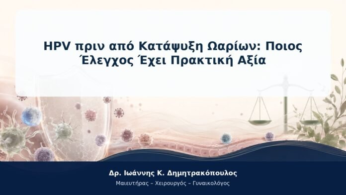 HPV πριν από Κατάψυξη Ωαρίων: Ποιος Έλεγχος Έχει Πρακτική Αξία HPV πριν από Κατάψυξη Ωαρίων: Ποιος Έλεγχος Έχει Πρακτική Αξία