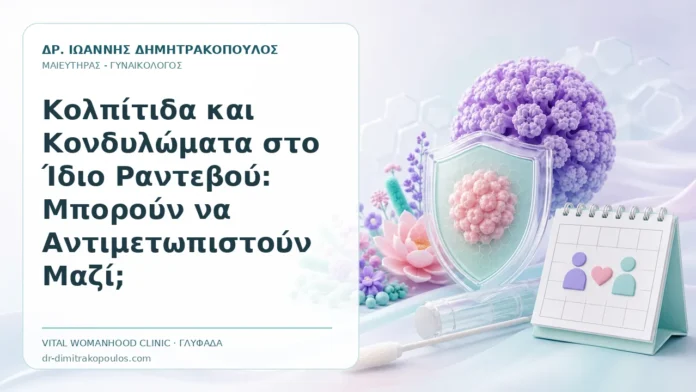 Κολπίτιδα και Κονδυλώματα στο Ίδιο Ραντεβού: Μπορούν να Αντιμετωπιστούν Μαζί; Κολπίτιδα και Κονδυλώματα στο Ίδιο Ραντεβού: Μπορούν να Αντιμετωπιστούν Μαζί; - Δρ. Ιωάννης Δημητρακόπουλος, Γυναικολόγος Γλυφάδα