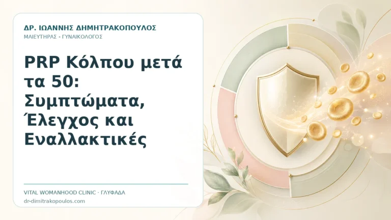 PRP Κόλπου μετά τα 50: Συμπτώματα, Έλεγχος και Εναλλακτικές - Δρ. Ιωάννης Δημητρακόπουλος, Γυναικολόγος Γλυφάδα