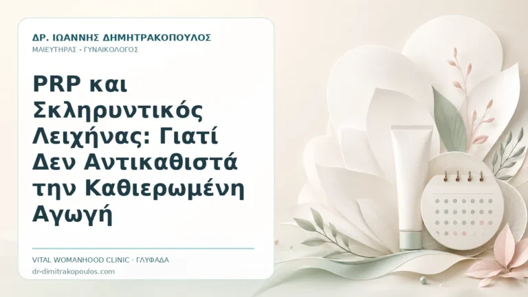 PRP και Σκληρυντικός Λειχήνας: Γιατί Δεν Αντικαθιστά την Καθιερωμένη Αγωγή - Δρ. Ιωάννης Δημητρακόπουλος, Γυναικολόγος Γλυφάδα