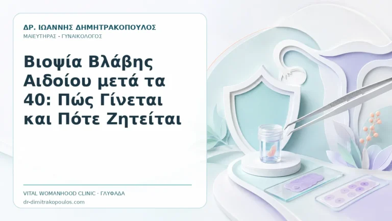 Βιοψία Βλάβης Αιδοίου μετά τα 40: Πώς Γίνεται και Πότε Ζητείται - Δρ. Ιωάννης Δημητρακόπουλος, Γυναικολόγος Γλυφάδα