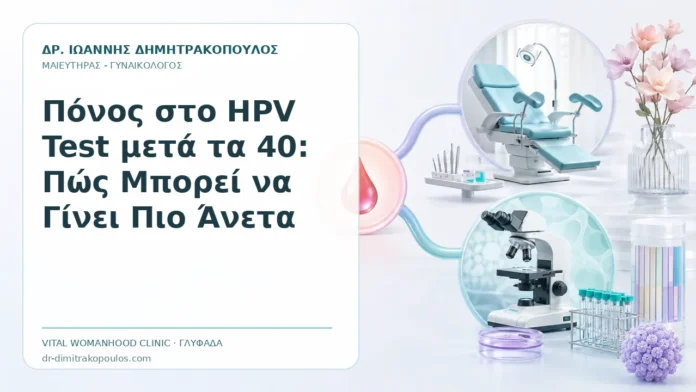 Πόνος στο HPV Test μετά τα 40: Πώς Μπορεί να Γίνει Πιο Άνετα Πόνος στο HPV Test μετά τα 40: Πώς Μπορεί να Γίνει Πιο Άνετα - Δρ. Ιωάννης Δημητρακόπουλος, Γυναικολόγος Γλυφάδα