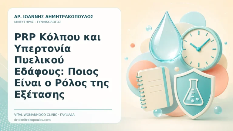 PRP Κόλπου και Υπερτονία Πυελικού Εδάφους: Ποιος Είναι ο Ρόλος της Εξέτασης - Δρ. Ιωάννης Δημητρακόπουλος, Γυναικολόγος Γλυφάδα