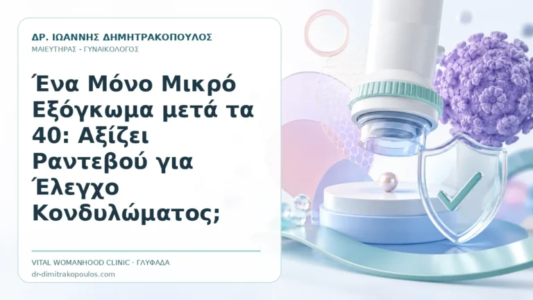Ένα Μόνο Μικρό Εξόγκωμα μετά τα 40: Αξίζει Ραντεβού για Έλεγχο Κονδυλώματος; - Δρ. Ιωάννης Δημητρακόπουλος, Γυναικολόγος Γλυφάδα
