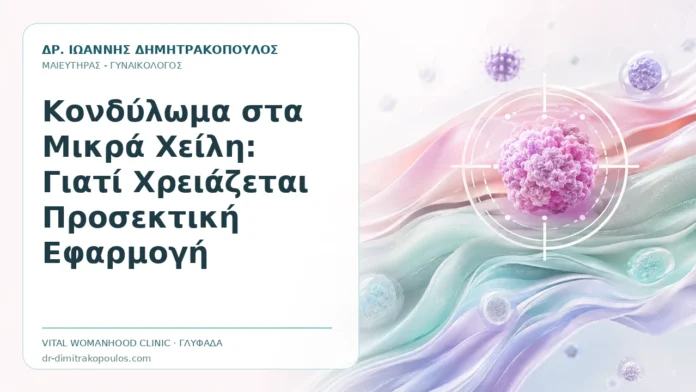 Κονδύλωμα στα Μικρά Χείλη: Γιατί Χρειάζεται Προσεκτική Εφαρμογή Κονδύλωμα στα Μικρά Χείλη: Γιατί Χρειάζεται Προσεκτική Εφαρμογή - Δρ. Ιωάννης Δημητρακόπουλος, Γυναικολόγος Γλυφάδα