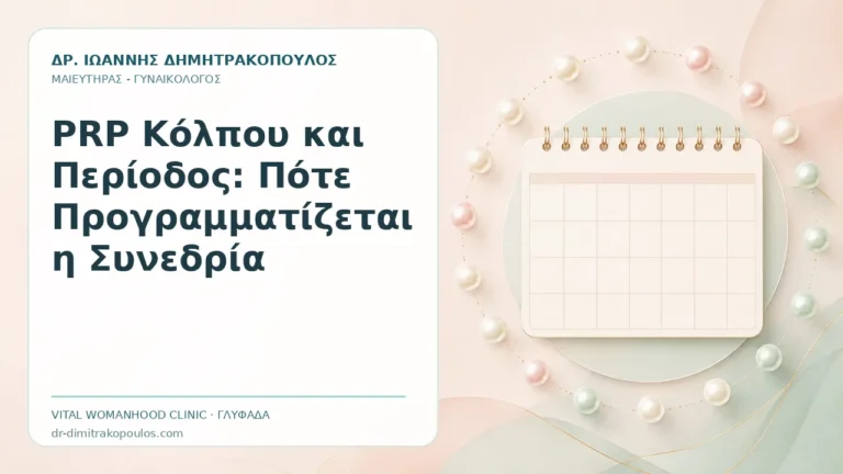 PRP Κόλπου και Περίοδος: Πότε Προγραμματίζεται η Συνεδρία - Δρ. Ιωάννης Δημητρακόπουλος, Γυναικολόγος Γλυφάδα