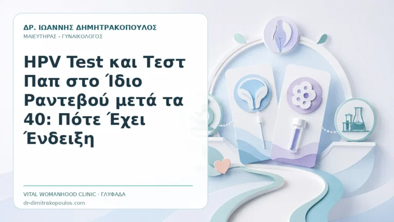 HPV Test και Τεστ Παπ στο Ίδιο Ραντεβού μετά τα 40: Πότε Έχει Ένδειξη - Δρ. Ιωάννης Δημητρακόπουλος, Γυναικολόγος Γλυφάδα