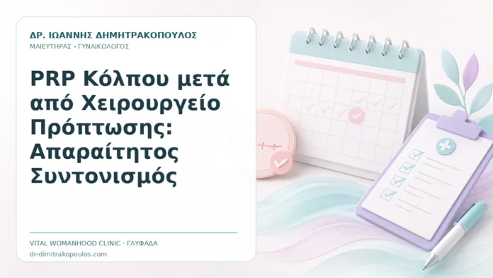 PRP Κόλπου μετά από Χειρουργείο Πρόπτωσης: Απαραίτητος Συντονισμός - Δρ. Ιωάννης Δημητρακόπουλος, Γυναικολόγος Γλυφάδα