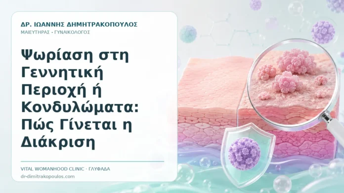 Ψωρίαση στη Γεννητική Περιοχή ή Κονδυλώματα: Πώς Γίνεται η Διάκριση Ψωρίαση στη Γεννητική Περιοχή ή Κονδυλώματα: Πώς Γίνεται η Διάκριση - Δρ. Ιωάννης Δημητρακόπουλος, Γυναικολόγος Γλυφάδα