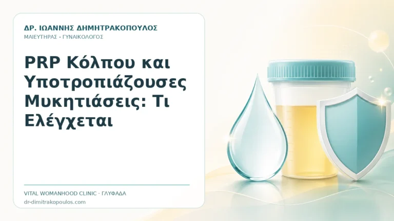 PRP Κόλπου και Υποτροπιάζουσες Μυκητιάσεις: Τι Ελέγχεται - Δρ. Ιωάννης Δημητρακόπουλος, Γυναικολόγος Γλυφάδα