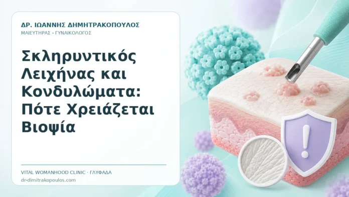 Σκληρυντικός Λειχήνας και Κονδυλώματα: Πότε Χρειάζεται Βιοψία - Δρ. Ιωάννης Δημητρακόπουλος, Γυναικολόγος Γλυφάδα