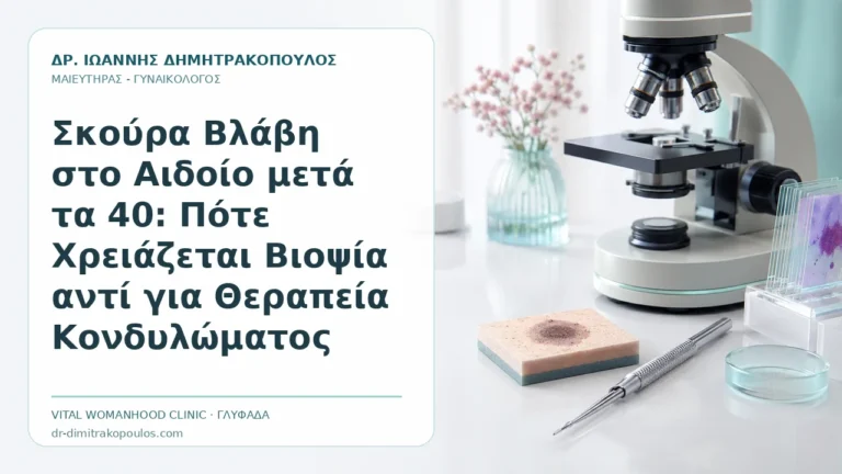 Σκούρα Βλάβη στο Αιδοίο μετά τα 40: Πότε Χρειάζεται Βιοψία αντί για Θεραπεία Κονδυλώματος - Δρ. Ιωάννης Δημητρακόπουλος, Γυναικολόγος Γλυφάδα