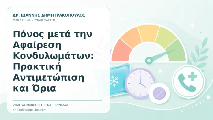 Πόνος μετά την Αφαίρεση Κονδυλωμάτων: Πρακτική Αντιμετώπιση και Όρια Πόνος μετά την Αφαίρεση Κονδυλωμάτων: Πρακτική Αντιμετώπιση και Όρια - Δρ. Ιωάννης Δημητρακόπουλος, Γυναικολόγος Γλυφάδα