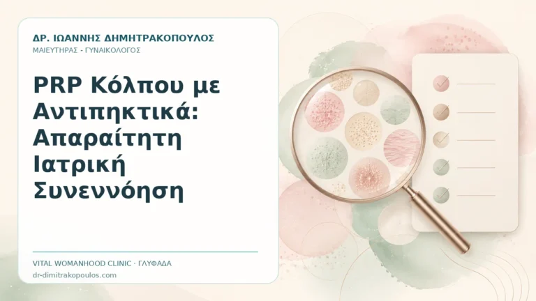 PRP Κόλπου με Αντιπηκτικά: Απαραίτητη Ιατρική Συνεννόηση - Δρ. Ιωάννης Δημητρακόπουλος, Γυναικολόγος Γλυφάδα