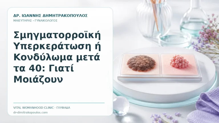 Σμηγματορροϊκή Υπερκεράτωση ή Κονδύλωμα μετά τα 40: Γιατί Μοιάζουν - Δρ. Ιωάννης Δημητρακόπουλος, Γυναικολόγος Γλυφάδα