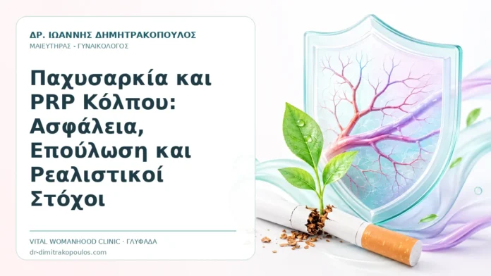 Παχυσαρκία και PRP Κόλπου: Ασφάλεια, Επούλωση και Ρεαλιστικοί Στόχοι Παχυσαρκία και PRP Κόλπου: Ασφάλεια, Επούλωση και Ρεαλιστικοί Στόχοι - Δρ. Ιωάννης Δημητρακόπουλος, Γυναικολόγος Γλυφάδα