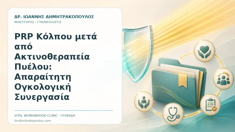 PRP Κόλπου μετά από Ακτινοθεραπεία Πυέλου: Απαραίτητη Ογκολογική Συνεργασία - Δρ. Ιωάννης Δημητρακόπουλος, Γυναικολόγος Γλυφάδα