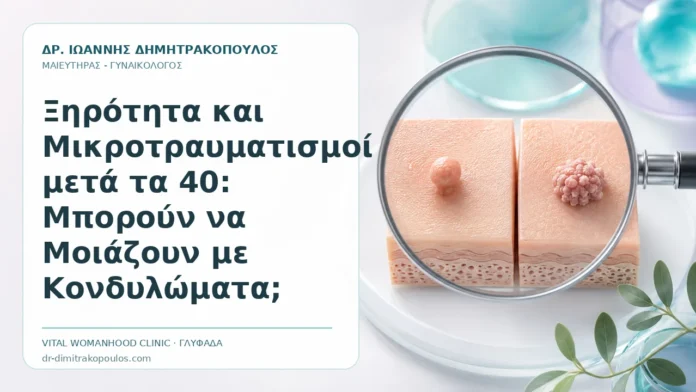Ξηρότητα και Μικροτραυματισμοί μετά τα 40: Μπορούν να Μοιάζουν με Κονδυλώματα; - Δρ. Ιωάννης Δημητρακόπουλος, Γυναικολόγος Γλυφάδα