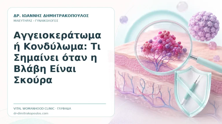 Αγγειοκεράτωμα ή Κονδύλωμα: Τι Σημαίνει όταν η Βλάβη Είναι Σκούρα - Δρ. Ιωάννης Δημητρακόπουλος, Γυναικολόγος Γλυφάδα