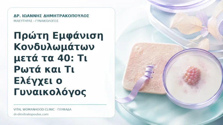 Πρώτη Εμφάνιση Κονδυλωμάτων μετά τα 40: Τι Ρωτά και Τι Ελέγχει ο Γυναικολόγος - Δρ. Ιωάννης Δημητρακόπουλος, Γυναικολόγος Γλυφάδα