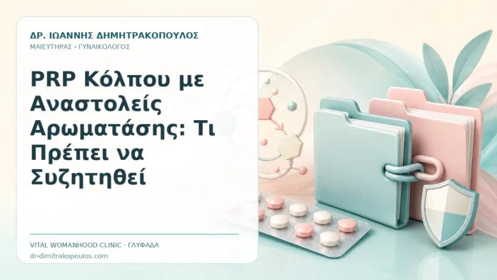 PRP Κόλπου με Αναστολείς Αρωματάσης: Τι Πρέπει να Συζητηθεί PRP Κόλπου με Αναστολείς Αρωματάσης: Τι Πρέπει να Συζητηθεί - Δρ. Ιωάννης Δημητρακόπουλος, Γυναικολόγος Γλυφάδα