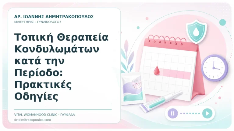 Τοπική Θεραπεία Κονδυλωμάτων κατά την Περίοδο: Πρακτικές Οδηγίες - Δρ. Ιωάννης Δημητρακόπουλος, Γυναικολόγος Γλυφάδα