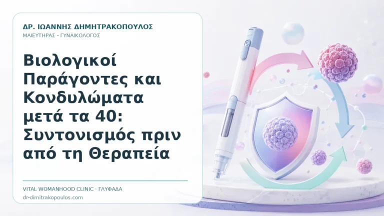 Βιολογικοί Παράγοντες και Κονδυλώματα μετά τα 40: Συντονισμός πριν από τη Θεραπεία - Δρ. Ιωάννης Δημητρακόπουλος, Γυναικολόγος Γλυφάδα