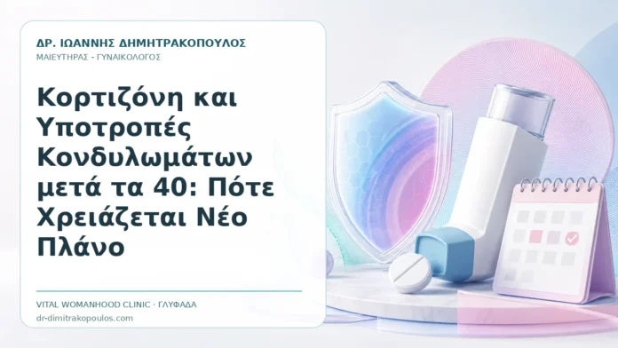 Κορτιζόνη και Υποτροπές Κονδυλωμάτων μετά τα 40: Πότε Χρειάζεται Νέο Πλάνο Κορτιζόνη και Υποτροπές Κονδυλωμάτων μετά τα 40: Πότε Χρειάζεται Νέο Πλάνο - Δρ. Ιωάννης Δημητρακόπουλος, Γυναικολόγος Γλυφάδα