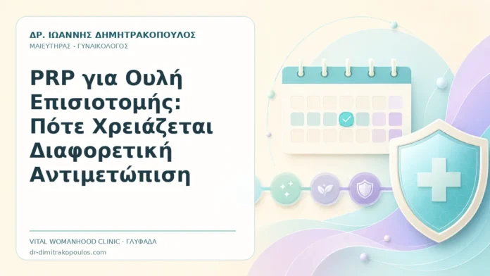 PRP για Ουλή Επισιοτομής: Πότε Χρειάζεται Διαφορετική Αντιμετώπιση PRP για Ουλή Επισιοτομής: Πότε Χρειάζεται Διαφορετική Αντιμετώπιση - Δρ. Ιωάννης Δημητρακόπουλος, Γυναικολόγος Γλυφάδα