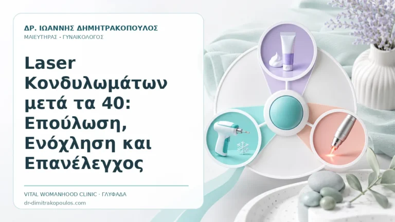 Laser Κονδυλωμάτων μετά τα 40: Επούλωση, Ενόχληση και Επανέλεγχος - Δρ. Ιωάννης Δημητρακόπουλος, Γυναικολόγος Γλυφάδα