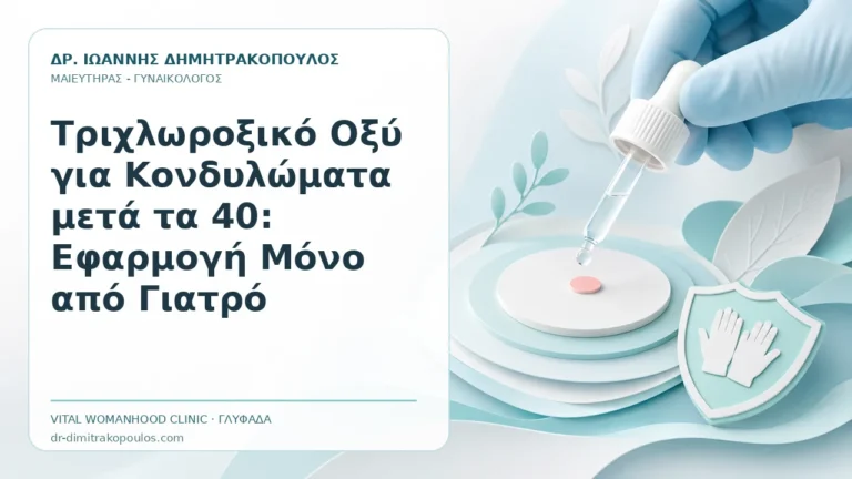 Τριχλωροξικό Οξύ για Κονδυλώματα μετά τα 40: Εφαρμογή Μόνο από Γιατρό - Δρ. Ιωάννης Δημητρακόπουλος, Γυναικολόγος Γλυφάδα