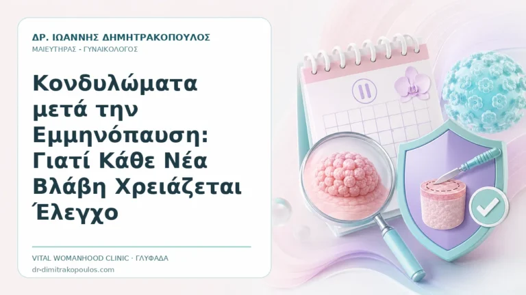 Κονδυλώματα μετά την Εμμηνόπαυση: Γιατί Κάθε Νέα Βλάβη Χρειάζεται Έλεγχο - Δρ. Ιωάννης Δημητρακόπουλος, Γυναικολόγος Γλυφάδα