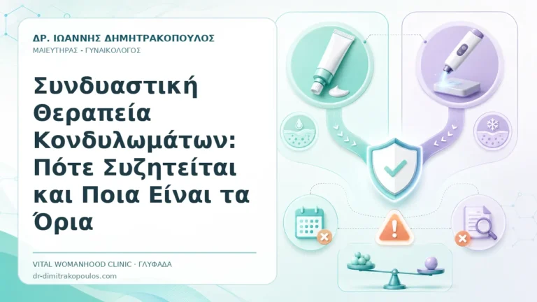 Συνδυαστική Θεραπεία Κονδυλωμάτων: Πότε Συζητείται και Ποια Είναι τα Όρια - Δρ. Ιωάννης Δημητρακόπουλος, Γυναικολόγος Γλυφάδα