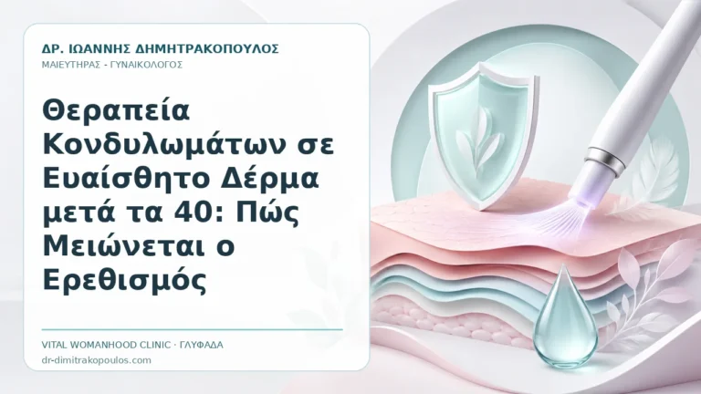 Θεραπεία Κονδυλωμάτων σε Ευαίσθητο Δέρμα μετά τα 40: Πώς Μειώνεται ο Ερεθισμός - Δρ. Ιωάννης Δημητρακόπουλος, Γυναικολόγος Γλυφάδα