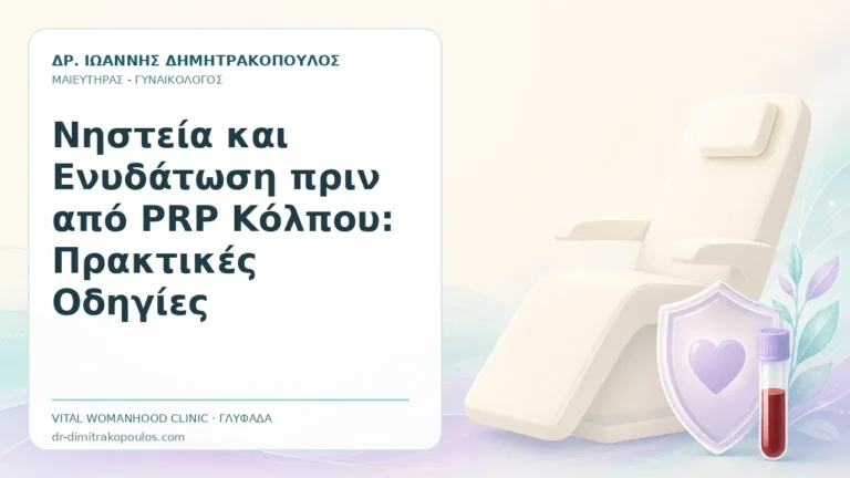Νηστεία και Ενυδάτωση πριν από PRP Κόλπου: Πρακτικές Οδηγίες - Δρ. Ιωάννης Δημητρακόπουλος, Γυναικολόγος Γλυφάδα