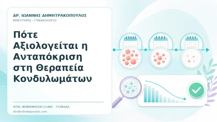 Πότε Αξιολογείται η Ανταπόκριση στη Θεραπεία Κονδυλωμάτων - Δρ. Ιωάννης Δημητρακόπουλος, Γυναικολόγος Γλυφάδα