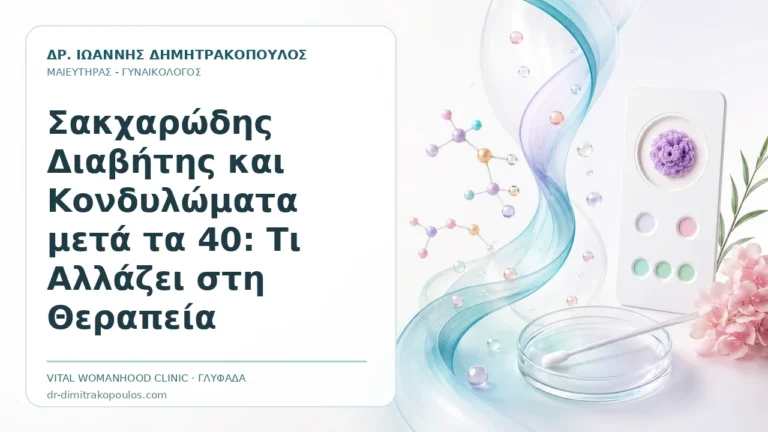 Σακχαρώδης Διαβήτης και Κονδυλώματα μετά τα 40: Τι Αλλάζει στη Θεραπεία - Δρ. Ιωάννης Δημητρακόπουλος, Γυναικολόγος Γλυφάδα