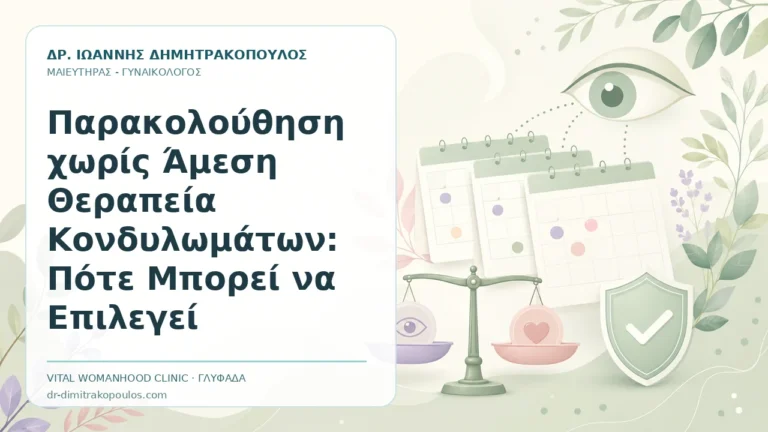 Παρακολούθηση χωρίς Άμεση Θεραπεία Κονδυλωμάτων: Πότε Μπορεί να Επιλεγεί - Δρ. Ιωάννης Δημητρακόπουλος, Γυναικολόγος Γλυφάδα
