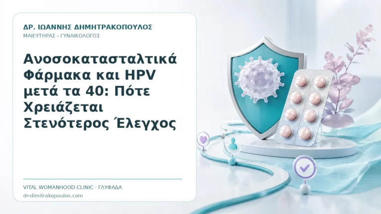 Ανοσοκατασταλτικά Φάρμακα και HPV μετά τα 40: Πότε Χρειάζεται Στενότερος Έλεγχος - Δρ. Ιωάννης Δημητρακόπουλος, Γυναικολόγος Γλυφάδα