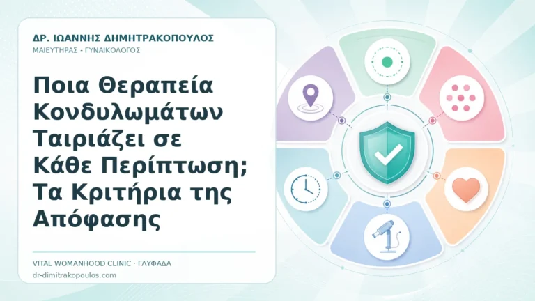 Ποια Θεραπεία Κονδυλωμάτων Ταιριάζει σε Κάθε Περίπτωση; Τα Κριτήρια της Απόφασης - Δρ. Ιωάννης Δημητρακόπουλος, Γυναικολόγος Γλυφάδα