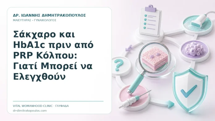 Σάκχαρο και HbA1c πριν από PRP Κόλπου: Γιατί Μπορεί να Ελεγχθούν Σάκχαρο και HbA1c πριν από PRP Κόλπου: Γιατί Μπορεί να Ελεγχθούν - Δρ. Ιωάννης Δημητρακόπουλος, Γυναικολόγος Γλυφάδα