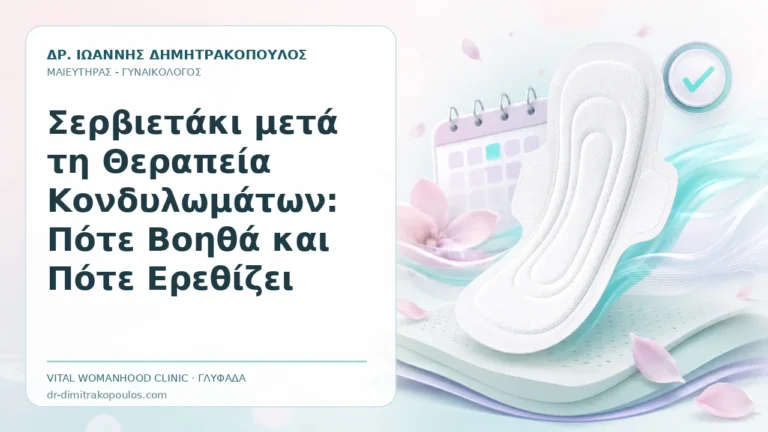 Σερβιετάκι μετά τη Θεραπεία Κονδυλωμάτων: Πότε Βοηθά και Πότε Ερεθίζει - Δρ. Ιωάννης Δημητρακόπουλος, Γυναικολόγος Γλυφάδα