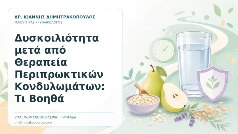 Δυσκοιλιότητα μετά από Θεραπεία Περιπρωκτικών Κονδυλωμάτων: Τι Βοηθά - Δρ. Ιωάννης Δημητρακόπουλος, Γυναικολόγος Γλυφάδα