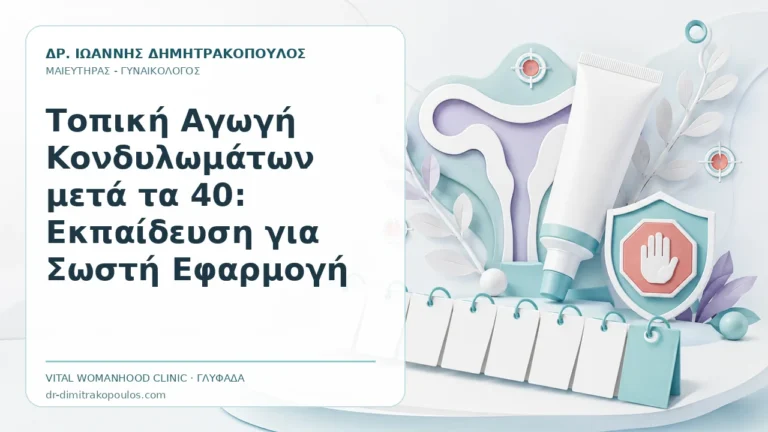 Τοπική Αγωγή Κονδυλωμάτων μετά τα 40: Εκπαίδευση για Σωστή Εφαρμογή - Δρ. Ιωάννης Δημητρακόπουλος, Γυναικολόγος Γλυφάδα
