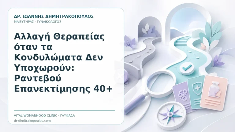 Αλλαγή Θεραπείας όταν τα Κονδυλώματα Δεν Υποχωρούν: Ραντεβού Επανεκτίμησης 40+ - Δρ. Ιωάννης Δημητρακόπουλος, Γυναικολόγος Γλυφάδα