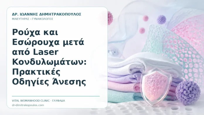 Ρούχα και Εσώρουχα μετά από Laser Κονδυλωμάτων: Πρακτικές Οδηγίες Άνεσης Ρούχα και Εσώρουχα μετά από Laser Κονδυλωμάτων: Πρακτικές Οδηγίες Άνεσης - Δρ. Ιωάννης Δημητρακόπουλος, Γυναικολόγος Γλυφάδα