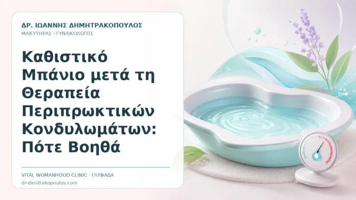 Καθιστικό Μπάνιο μετά τη Θεραπεία Περιπρωκτικών Κονδυλωμάτων: Πότε Βοηθά - Δρ. Ιωάννης Δημητρακόπουλος, Γυναικολόγος Γλυφάδα