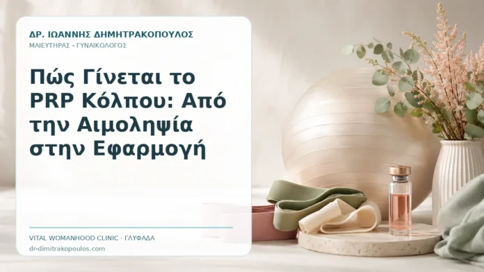 Πώς Γίνεται το PRP Κόλπου: Από την Αιμοληψία στην Εφαρμογή Πώς Γίνεται το PRP Κόλπου: Από την Αιμοληψία στην Εφαρμογή - Δρ. Ιωάννης Δημητρακόπουλος, Γυναικολόγος Γλυφάδα