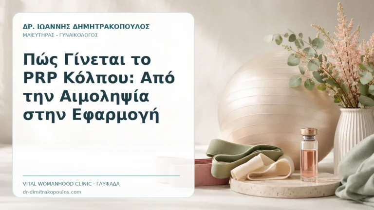 Πώς Γίνεται το PRP Κόλπου: Από την Αιμοληψία στην Εφαρμογή - Δρ. Ιωάννης Δημητρακόπουλος, Γυναικολόγος Γλυφάδα